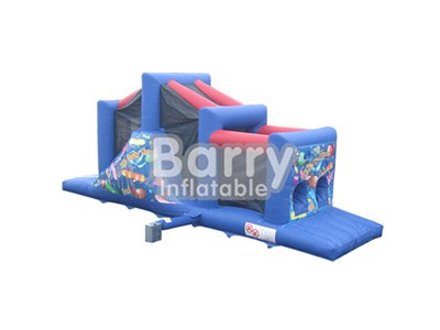 China small kids 1 part inflatable assault course with digital printing BY-OC-052